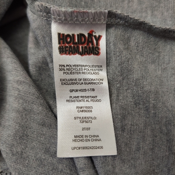 NWT Unisex Childs Holiday #FAMJAMS Beary Cute Bear Tee Size 2T/3T - Picture 10 of 11